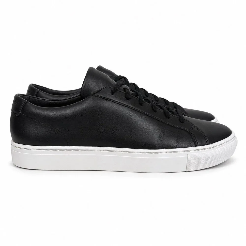 FootJoy Golf Shoes Mens 10 M Black Leather Spikeless Sneaker Preppy Casual